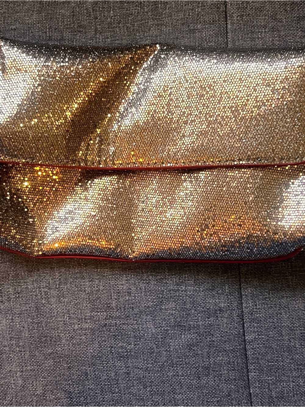 Gold Sequin Women’s Clutch Bag - Brand Unspecified